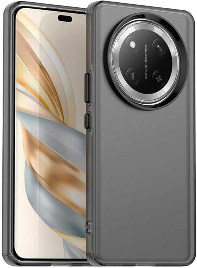 fascination phone case cover compatible with honor X9c global Candy PC Hybrid TPU Shockproof Phone Case for honor X9c (Black)